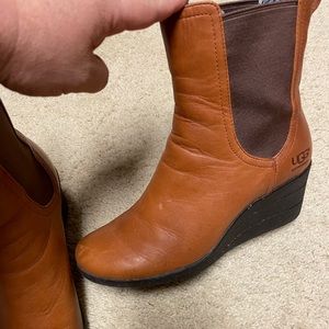 Camel Wedge boots, retail for $100. EUC. Size 7. Super soft leather!!